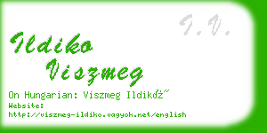 ildiko viszmeg business card